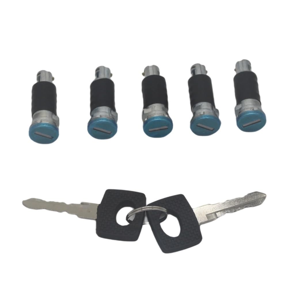 Hzsmyxgs One Color Car Door Lock Compatible With Vw For Lt 1996-2006 Door Lock Barrels With 2 Keys 6707600205(5Pcs Barrel)