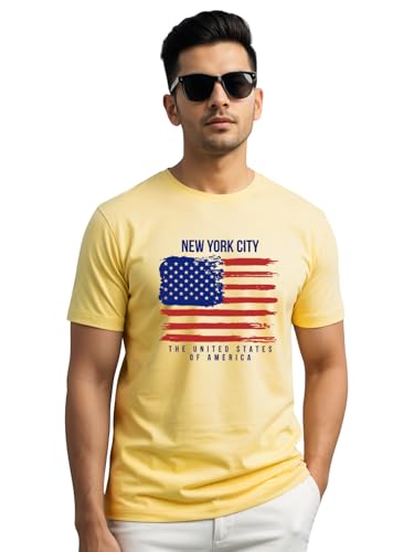 Image of ADRO Men's 100% Cotton Regular Fit T-Shirt