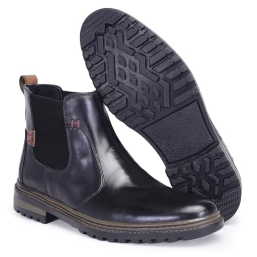 Bota Chelsea Masculina Social e Casual Palmilha Gel Couro Premium (Preto, BR, Adulto, Numérico, 42)