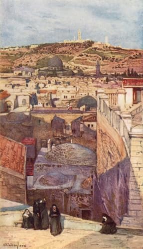 Tableau Toile Mont des Oliviers Fulleylove affiche d'art salon déco 60x90cm