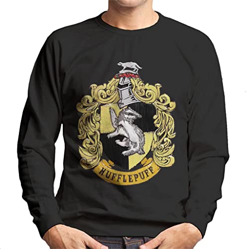 All+Every Harry Potter Hufflepuff House Crest Men's Sweatshirt Black