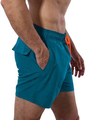 Mens Swim Trunks Quick Dry Board Short Pants with Pockets and Mesh Lining Beach Swimwear Bathing Suits3