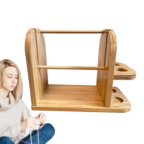 Porte-fil en bois avec axe rotatif fluide pour chaussettes et pulls - 2