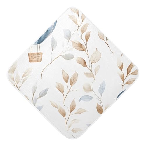 PaChyLuu Hot Air Balloons Baby Hooded Towel Soft Cotton Baby Towels Ultra Absorbent Bath Towel for Babies Boys Girls, 35x35 Inch