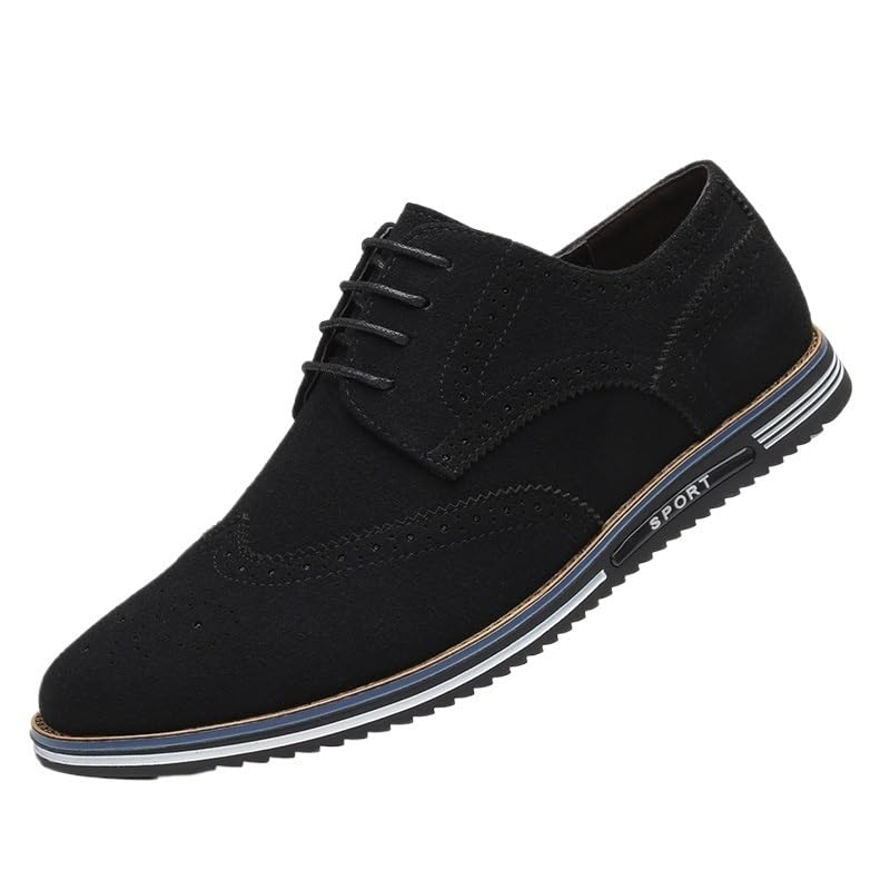 Men Leather Shoes Casual Commuting Shoes Everyday Shoes(D,7.5)