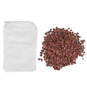 cloudbox Acquario Pietra lavica – Minerale Naturale Acquario Vulcano Roccia Pietra lavica Serbatoio di Pesce Materiale filtrante Batteri Coltivazione Paesaggio con Borsa a Rete