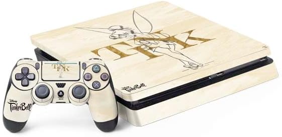 Skinit Decal Gaming Skin Compatible with PS4 Slim Bundle - Officially Licensed Disney Tinker Bell Tink Magic Pencil Art Design