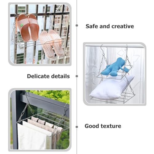 Étendoir à linge balcon durable en acier inoxydable de qualité - 5