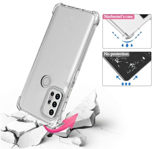 Image of Lustree Back Cover Transparent Case Compatible with Motorola G30 /G20 /G10 Power | Clear + TPU Case with 4 Corner Air Cushion Protection & Camera Protection | Slim& Stylus Cover