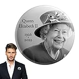 Bebi Königin Souvenir Geschenk Brosche Pin - Trauer um die Königin 1926-2022 Schwarzes Gedenkabzeichen - Memorial Decor Geschenk Souvenir Anstecknadel Metallabzeichen