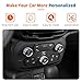JeCar Silver Aluminum AC Radio Knob Cover Fit for 2018-2022 Jeep Renegade Interior Accessories | Air Conditioner Audio Volume Switch Knob Trim for 2018+ Renegade