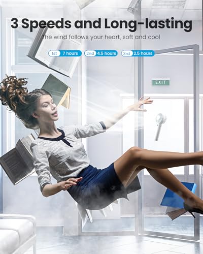 image for Gaiatop Mini Portable Fan, Small and Powerful, Cute Design 3 Speed Per