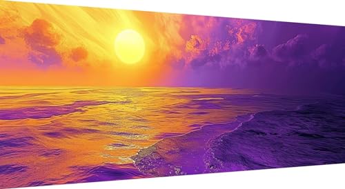 Broderie Diamant Kit Complet Grand Format 125x50 cm Peinture Diamant Paysage