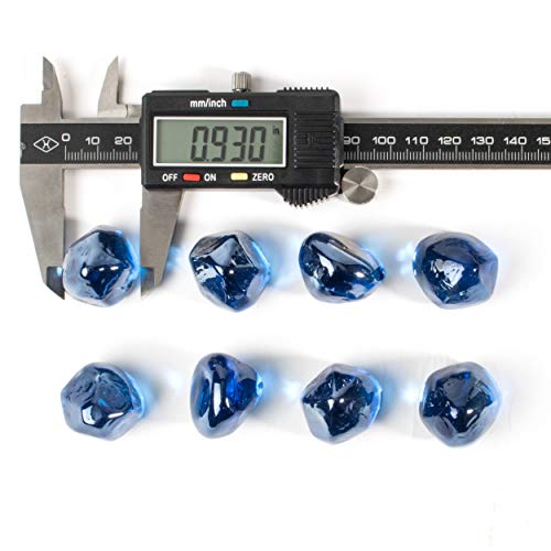 Chilli Cosmos Feuerglas Diamant 2, 5 cm Feuerstelle Glassteine für Propan oder Gas- Feuerstelle, 4, 5 kg, Saphirglanz (Geschenkverpackung)-4