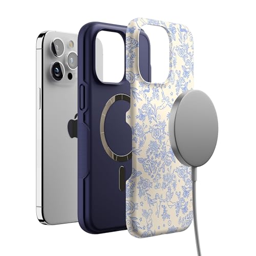 Casely iPhone 15 Pro Max Case | Cupid's Canvas | Periwinkle Floral | Bold Protective Design | Compatible with MagSafe by Casely - Used condition - Image 6