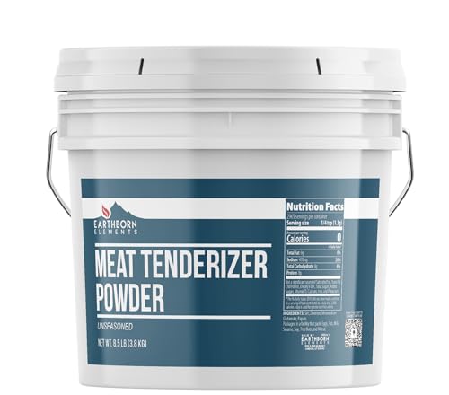 Earthborn Elements Meat Tenderizer Powder 1 Gallon Bucket, Bulk Size, Unseasoned Blend