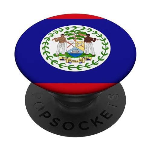 Belize Flag Colors Belizean Gift for Belizeans PopSockets PopGrip Adhesivo