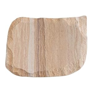 Creative Co-Op Rainbow Sandstone Soap Dish with Raw Edge, Natural