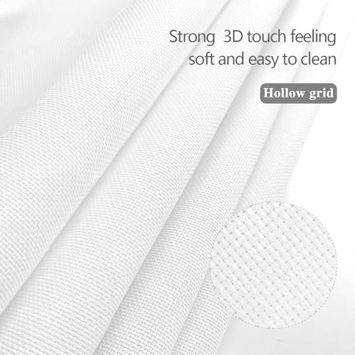 Image of 14CT Aida Cloth - 39x59 Inch Cross Stitch Fabric for Embroidery, Pre-Cut Needlework Material, Acid-Free, Durable Weave(White)