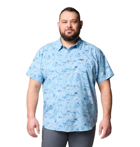 Columbia Men's Utilizer Printed Woven Short Sleeve, Ripple Blue Yarrow Mirage, Large Tall by Columbia - Image 6