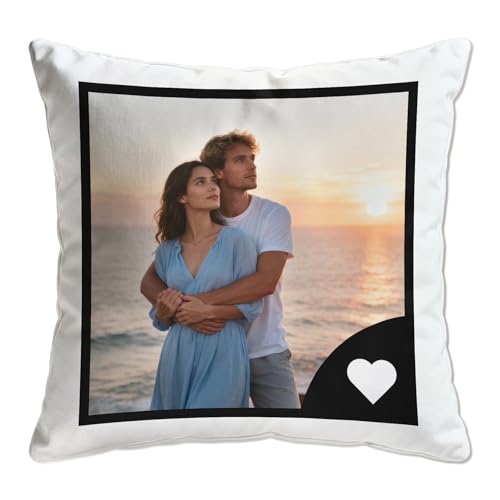 TICBIK Cuscino Personalizzato Con Foto, Federa Cuscino Personalizzata Con Foto