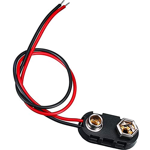 20 Pack 9 V Battery Clip Connector Long Cable Connection Hard Shell Black Red Connector (I Type) - Image 5