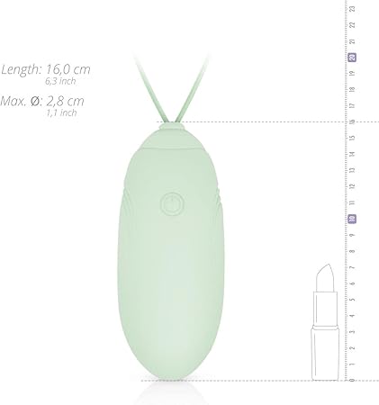 LUV EGG Huevo Vibrador - Azul - con Control Remoto para un ...