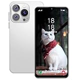 PrzSay Unlocked Smartphone, 6.3 inch HD Display, Android10.0, Dual SIM, Dual Cameras, 1GB RAM+16GB ROM (Expandable to 128GB), Support: WiFi, Bluetooth, GPS 3G Mobile Phones (White)