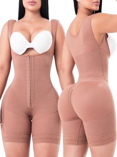 Sonryse PS211 Tummy Tuck Compression Garment for Women Fajas Colombianas Reductoras y Moldeadoras Stage 2 Faja Mocha X-Large