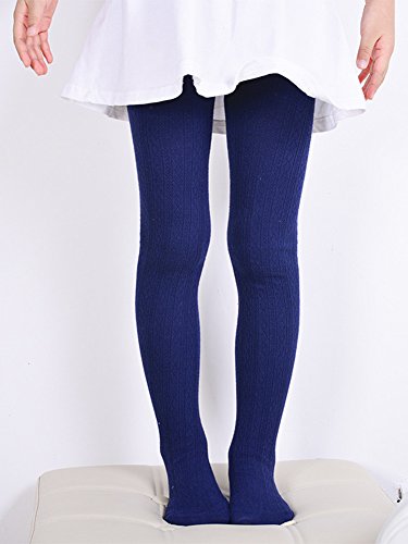Little Girls' Solid Knitted Footed Tights Cotton Stockings Leggings2