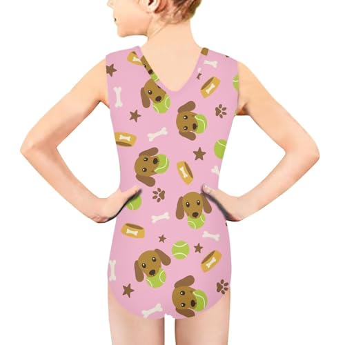 Image of Swimsuits for Girls 3-14 Summer Kids Bathing Suits Gymnastics Leotards One Piece Swimwear