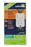 Leviton GFSW1-KW TR GFCI/Switch Combo NO WLPLT WHT