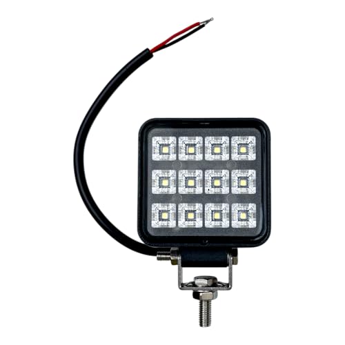 MelTruck Faro da Lavoro LED 15W 12–24V con Interruttore Luce Diffusa IP67 per Trattore Veicoli
