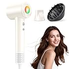 Secador Pelo Profesional Ionico - 150000 RPM Secador de Alta Velocidad, 500 Millones de Iones Brillo Duradero, 8 Temperaturas, Pantalla LED, 365g Ligero para Casa, Viaje