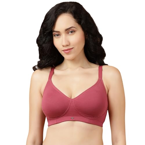 Image of SOIE Women's Cotton Spandex Non Padded Non Wired Full Coverage Encircled T-Shirt Bra with Adjustable Straps & U-Back - Everyday Comfort Fit