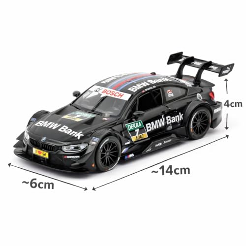 Image of Wizplex RMZ Hobby BMW M4 DTM 2017 Die-Cast Car 1:32 Scale Model Vehicle BMW Bank #7 Black Pull Back Toy for Boys