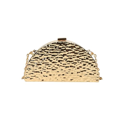 LIZHAOCAI Women Acrylic Shoulder Handbag Fashionable Shell Clutch Purse Glossy Wave Ice Crackle Evening Bag