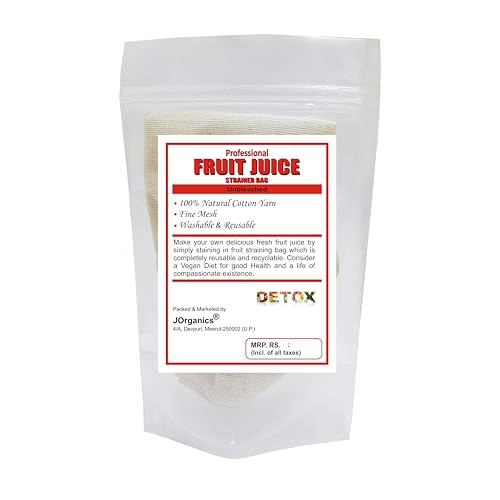 Image of Pure Cotton Fruit Juice for Straining, Juice | Reusable Straining Bag Spice Bag, Sprouting Beans Unbleached Cloth Bags for Kitchen -12 * 12 inch
