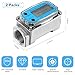 Xuhal 2 Pcs Digital Turbine Flow Meter Fuel Flow Meter Electronic Fuel Meter with Digital Display Gas Oil Fuel Flow Meter Water Flow Meter ±1% Accuracy for Measure Diesel Kerosene Gasolin (1 Inch)