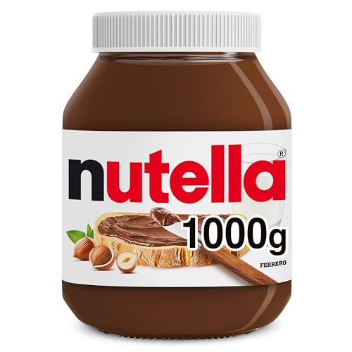 Nutella Hazelnut Chocolate Spread 1kg, Family Portion for Breakfast, Pancakes, Party Food, Unique Recipe and an Unmistakable Taste