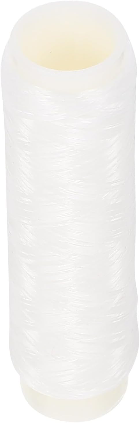 3 Rolls White Nylon Fishing Line Wear-Resistant and High Toughness Fishing String Consistent Roundness for Outdoor Angling