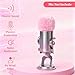 1pc Pink Pop Filter, Furry Windscreen Mic Cover for Snowball Mic, Pink Gaming Accessories Noise Reduction Microphone to Blocks Out Plosives, Ideal for ASMR Podcast Use