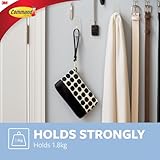 Command Large Hook, Pack 1 Hook and 2 Adhesive Strips, Transparent - Damage Free Hanging - Holds up to 1.8kg - Image 5
