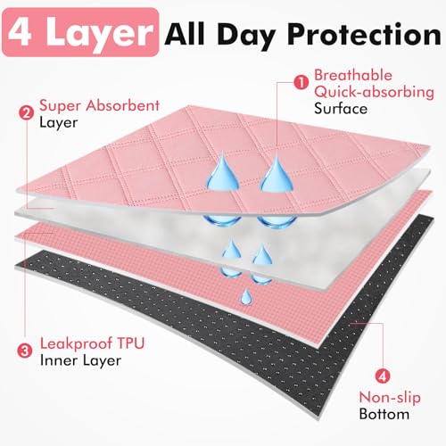 Image of Persure Dog Cat Pet Playpen Puppy Crate Cage for Indoor Outdoor Travel | Nursing Rest Zone Recovering Pet Quarantine Room Portable Pop Up Easy to Set up lightweight (Pink with Pad, Large)