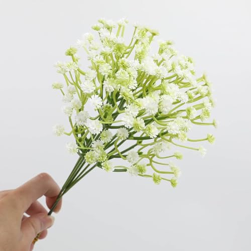 Image of VRB Dec 20 Pcs Artificial Baby's Breath Flower Bunch,Gypsophila Bouquets Flower Sticks for Vase,Flowers for Vases, Decoration Items for Living Room,Home Decor,Chritmas (20 Pcs - White Gypsophila)
