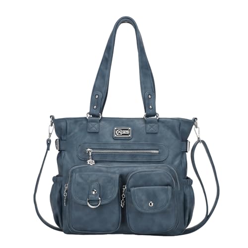 Image of KL928 Large Purses for Women Shoulder Bag Tote Handbags Stylish Vegan Leather Hobo Bags Ladies, A-Black-4 | Large