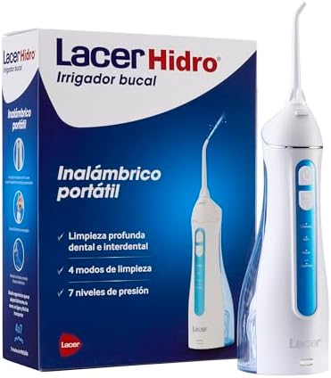 LACER HIDRO Cordless Portable Oral Irrigator with 2 Refills, Quic...