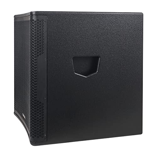 Image of Sound Town Oberon Series 18 inch 1600W Powered PA /DJ Subwoofer with Class-D Amplifier, LPF and Selectable DSP Output Modes, 4 inch Voice Coil, 100 oz Magnet, Birch Plywood, Black (OBERON-18SPW)