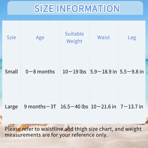 Image of ALVABABY Swim Diapers 2pcs Reusable Baby Girl Swim Diaper 0-8 Months Adjustable Snap Washable Infant Toddler Swimming Diaper for Pool Beach & Swim Lessons-Waterproof PUL Leak-Proof UPF 30+ Small Size