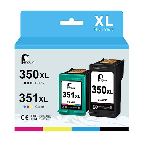 Penguin 350XL 351XL Cartucho de Tinta Remanufacturado para HP 350 XL 351 XL DeskJet D4260 D4360...